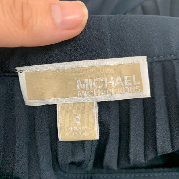 Michael Kors Accordion Skirt Womens 0 Semi Sheer Knee Length Pleated Unlined - Picture 10 of 15